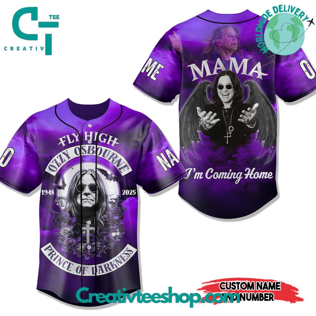 Ozzy Osbourne Prince of Darkness Custom Baseball Jersey