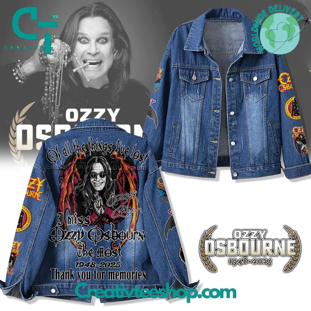 Ozzy Osbourne Thank you for the Memories Denim Jacket