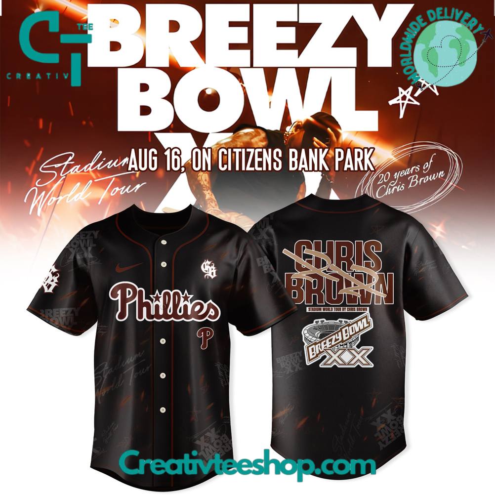 Philadelphia Phillies x Breezy Bowl XX Tour 2025 Special Baseball Jersey