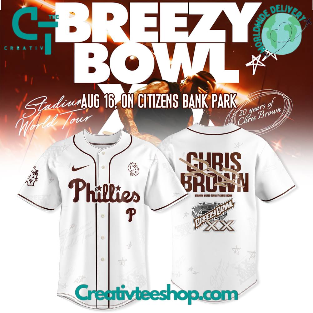 Philadelphia Phillies x Breezy Bowl XX Tour 2025 Special Baseball Jersey
