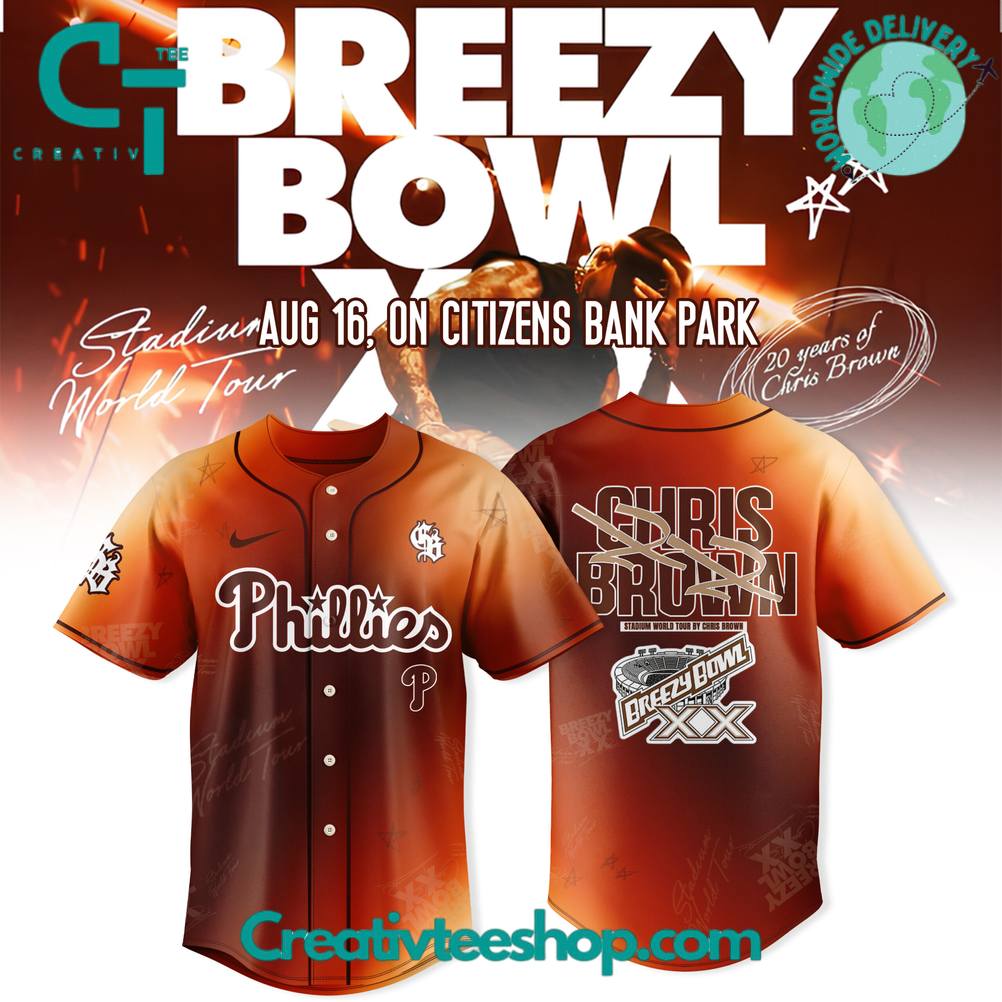 Philadelphia Phillies x Breezy Bowl XX Tour 2025 Special Baseball Jersey