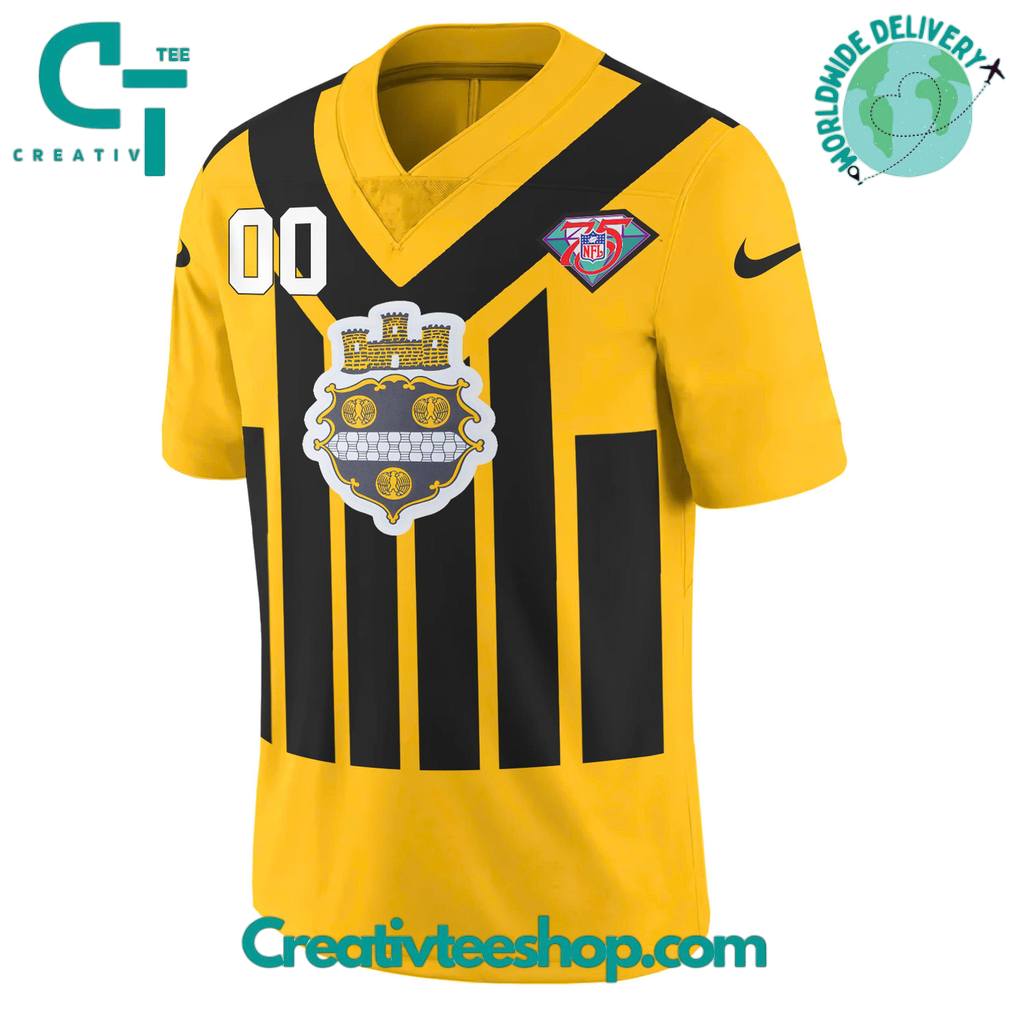 Pittsburgh Steelers 1994 Gold Throwback Steel City Legacy Custom Football Jersey