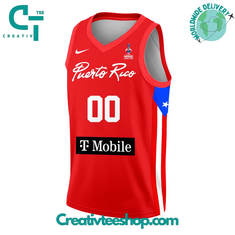 Puerto Rico Basketball Team Special New 2025 Custom Jersey Shorts – Red
