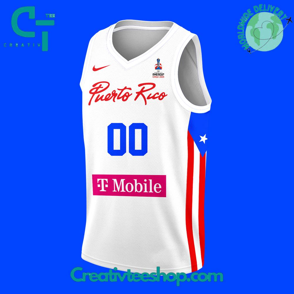 Puerto Rico Basketball Team Special New 2025 Custom Jersey Shorts – White