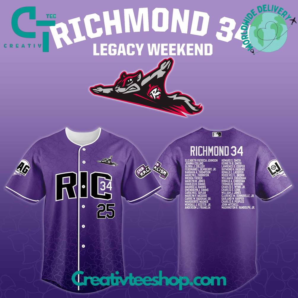 Richmond Flying Squirrels x Honoring the Richmond 34 2025 Special Baseball Jersey