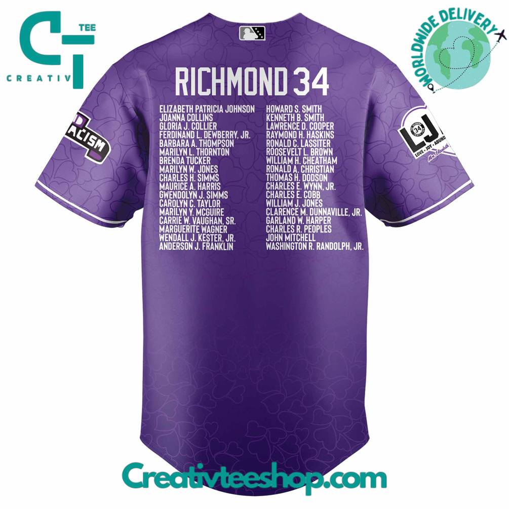Richmond Flying Squirrels x Honoring the Richmond 34 2025 Special Baseball Jersey