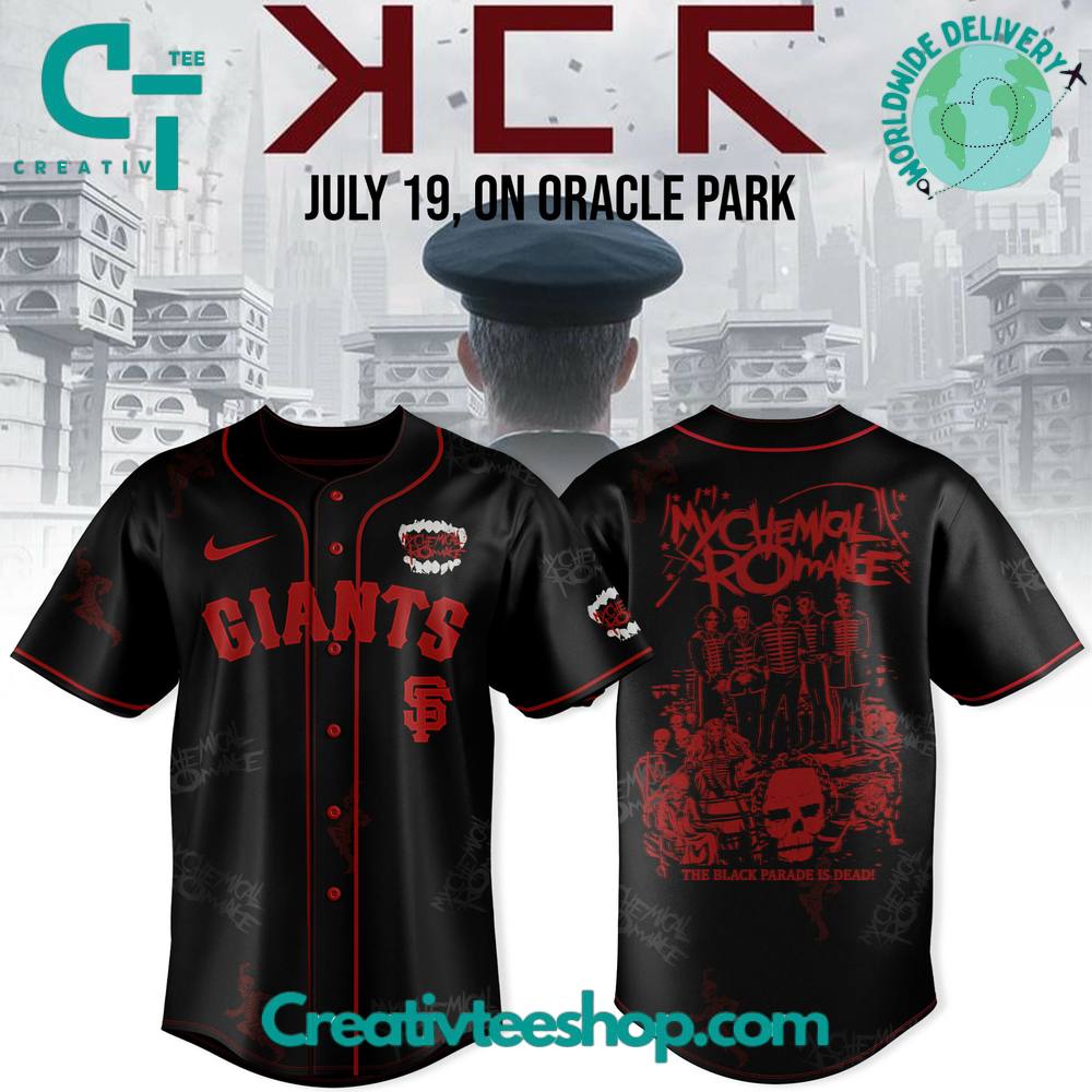 San Francisco Giants x My Chemical Romance Long Live The Black Parade Tour Special Baseball Jersey