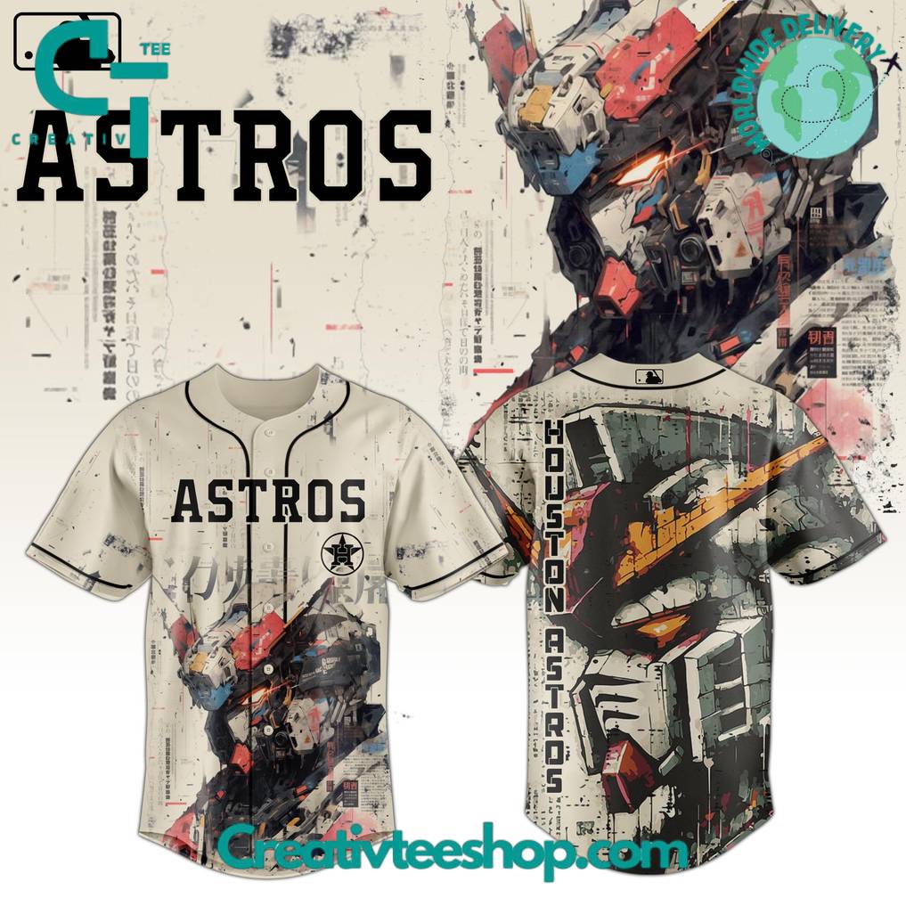 Houston Astros x Gundam Robot Japan Edition 2025 Special Baseball Jersey