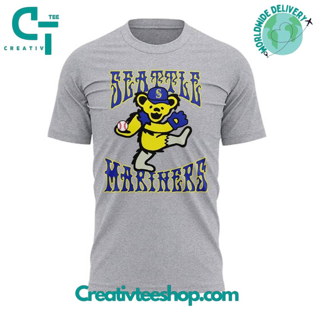 Seattle Mariners x Grateful Dead Night Special Grey Tee