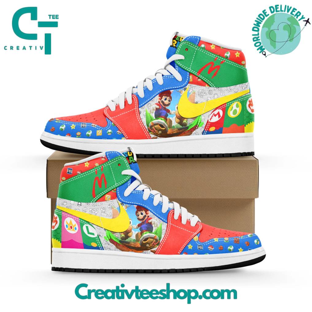 Super Mario Limited Edition Air Jordan 1 Shoes