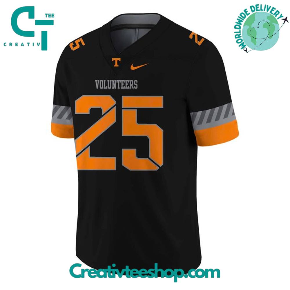 Tennessee Volunteers Smoke Grey Volunteer Spirit Special Black Football Jersey