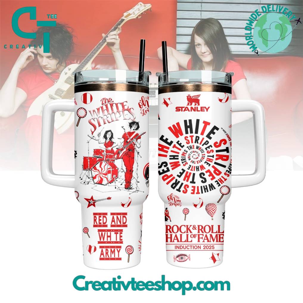 The White Stripes x Rock n Roll Hall of Fame Special Tumbler 40oz with Handle