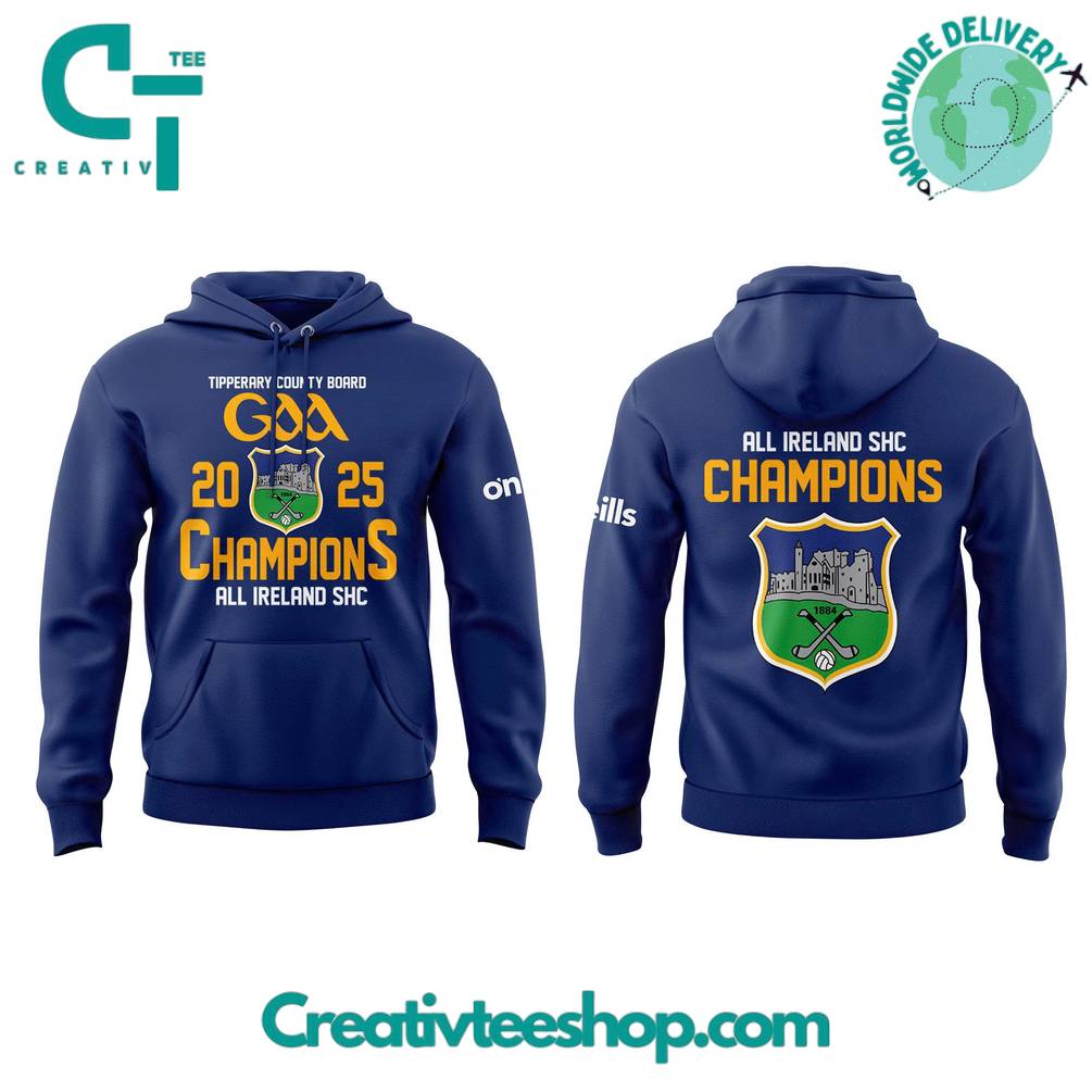 Tipperary GAA AllIreland SHC Champions 2025 Hoodie – Blue