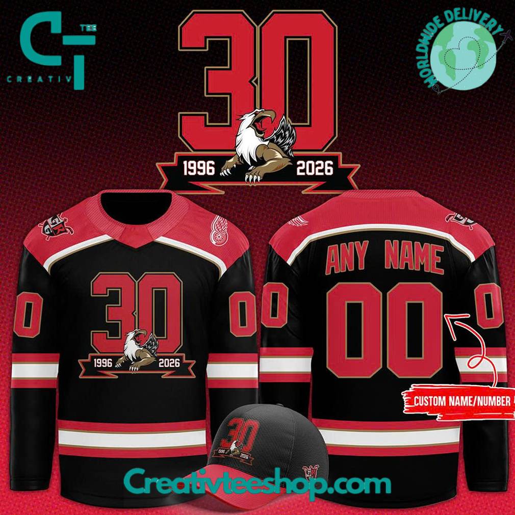 Grand Rapids Griffins 30th Anniversary Celebrations Custom Hockey Jersey