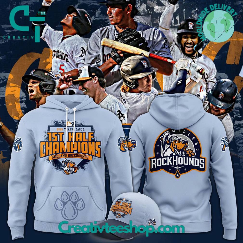 Midland RockHounds 1st Half Champions 2025 Texas League Hoodie
