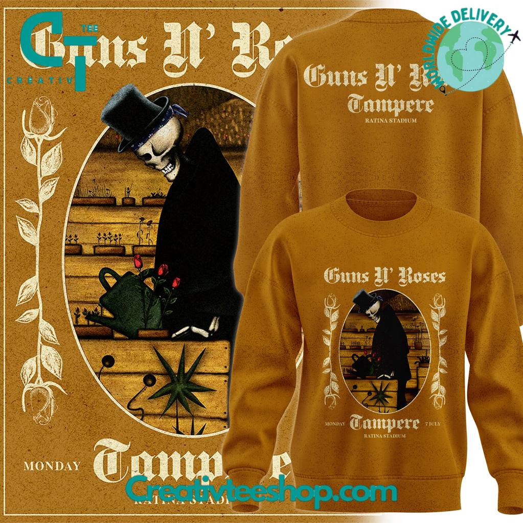 Guns N Roses World Tour at Tampere Special Sweatshirt for Fans