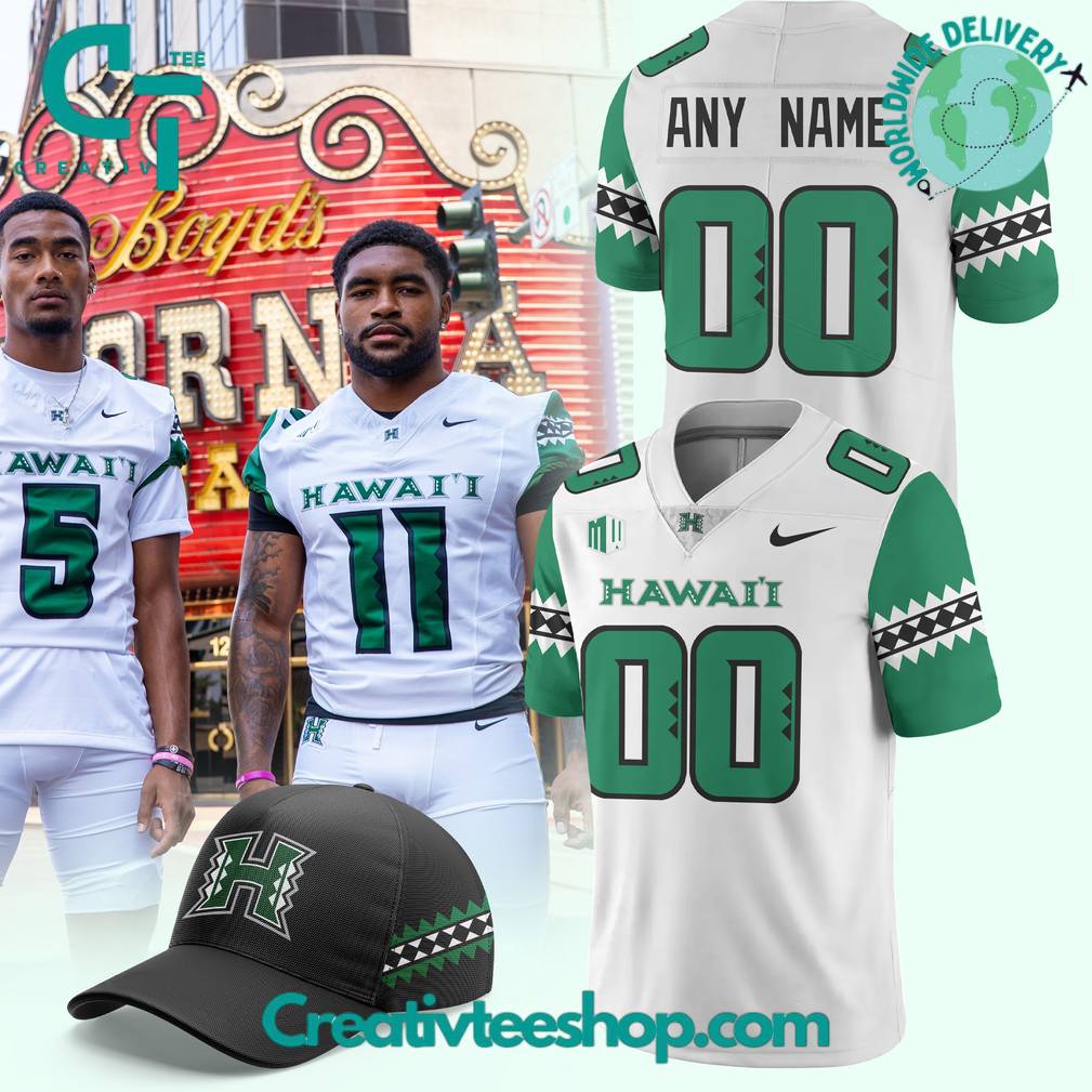 Hawaii Rainbow Warriors Special New Custom Football Jersey – White