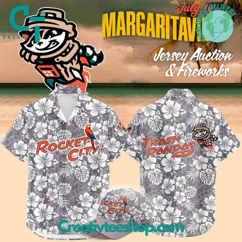 Rocket City Trash Pandas x Margaritaville Night 2025 Hawaiian Shirt