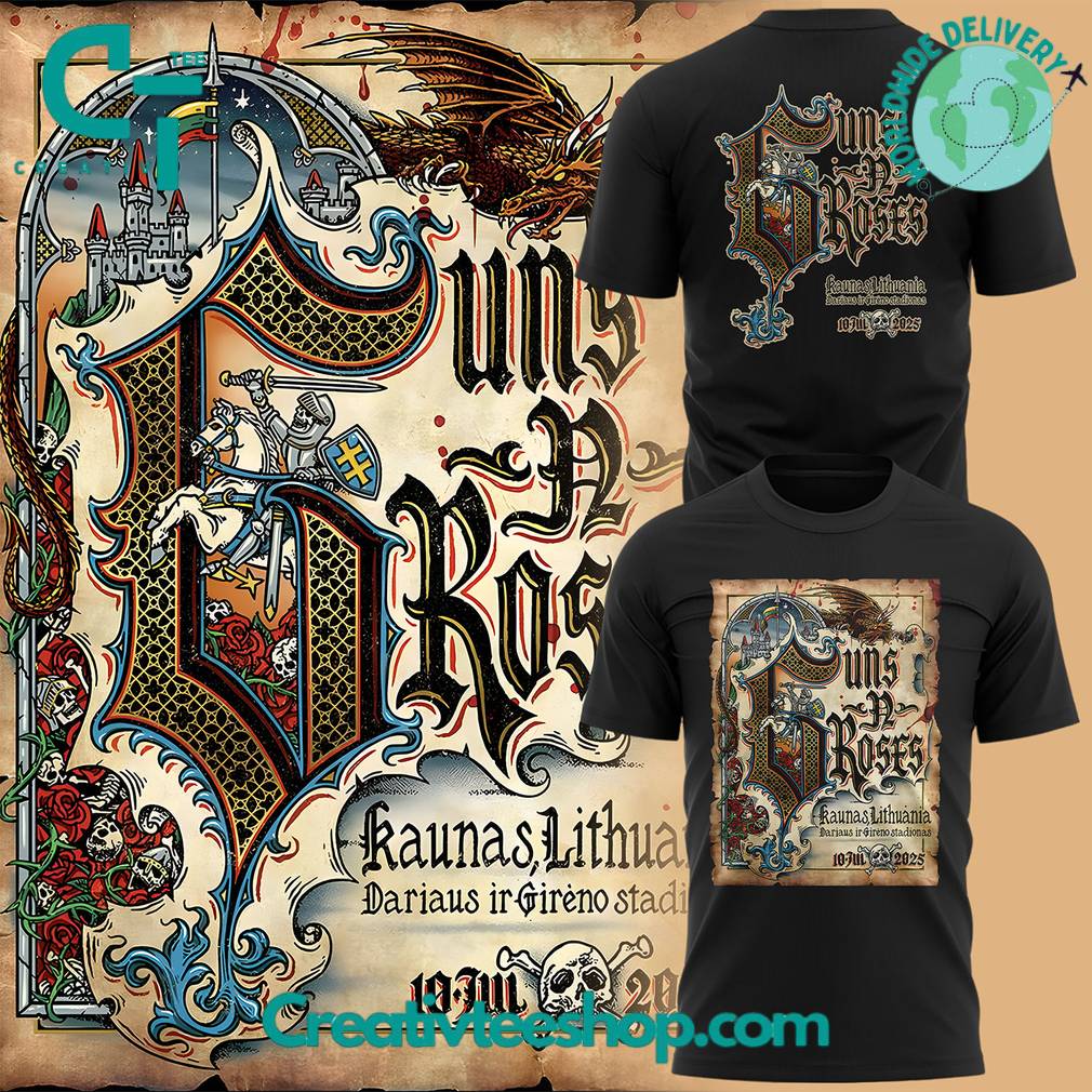 Guns N Roses World Tour to Kaunas 2025 Special Tee