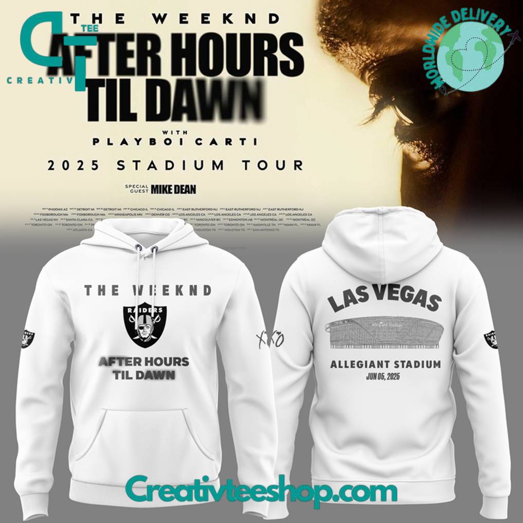 Las Vegas Raiders x The Weeknd After Hours Til Dawn 2025 Tour Special Hoodie