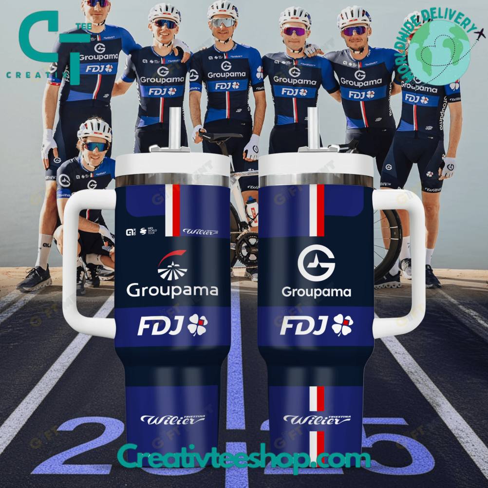 Équipe Groupama – FDJ Tour de France 2025 Tumbler 40oz with Handle