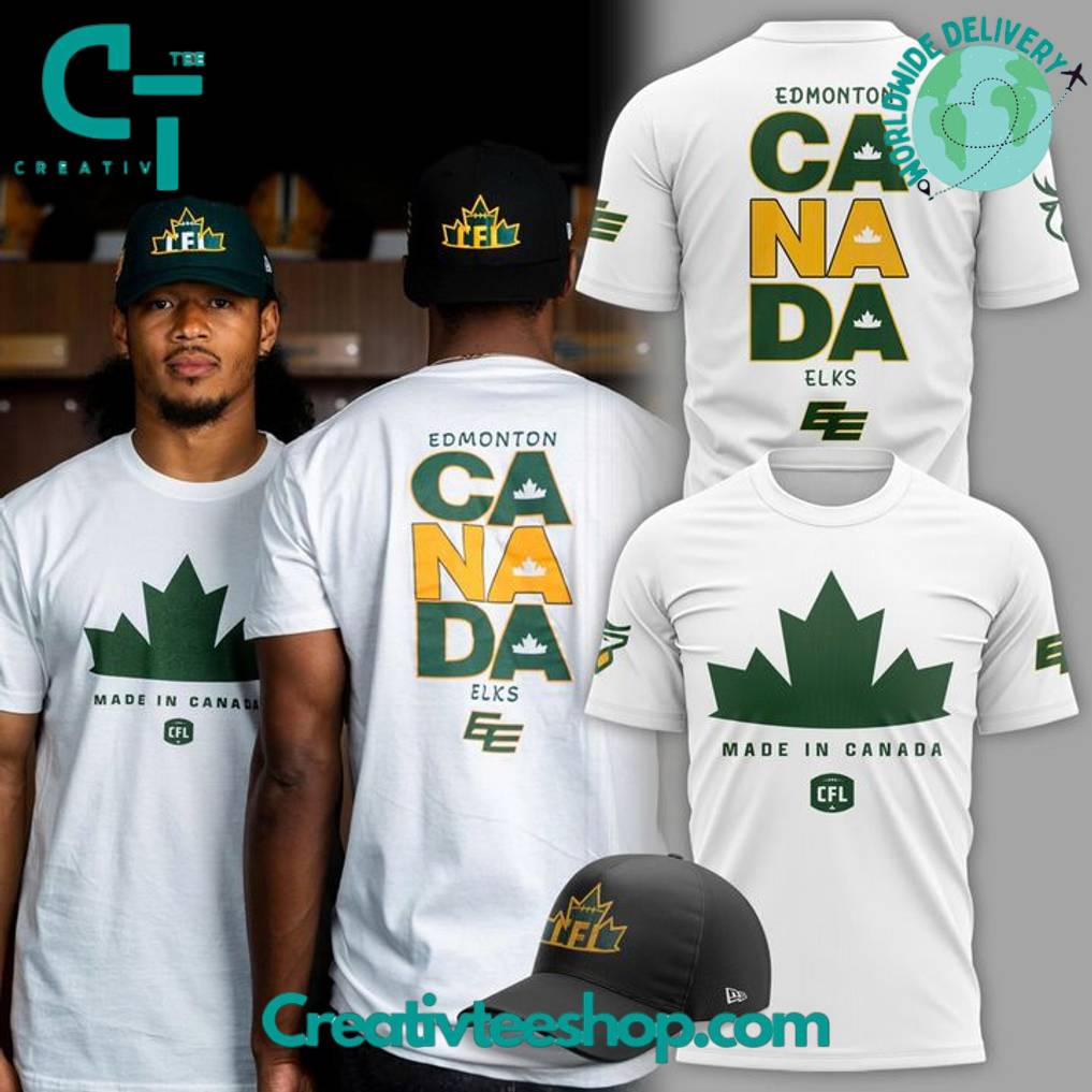 Edmonton Elks “Made in Canada” Special White Tee