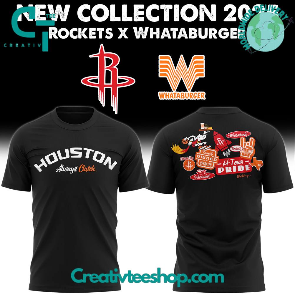 Houston Rockets x Whataburger Special Always Clutch Sticker Special Tee