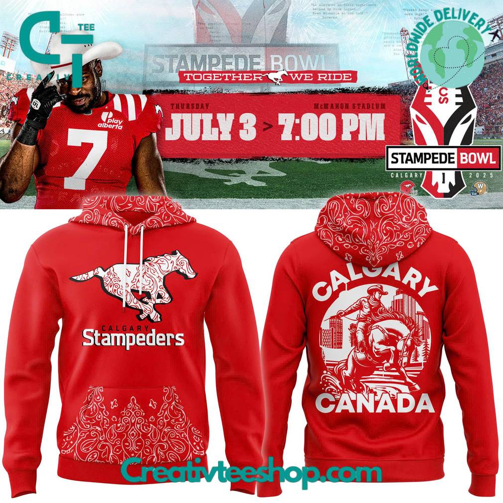 Calgary Stampeders Happy Canada Day Special Hoodie