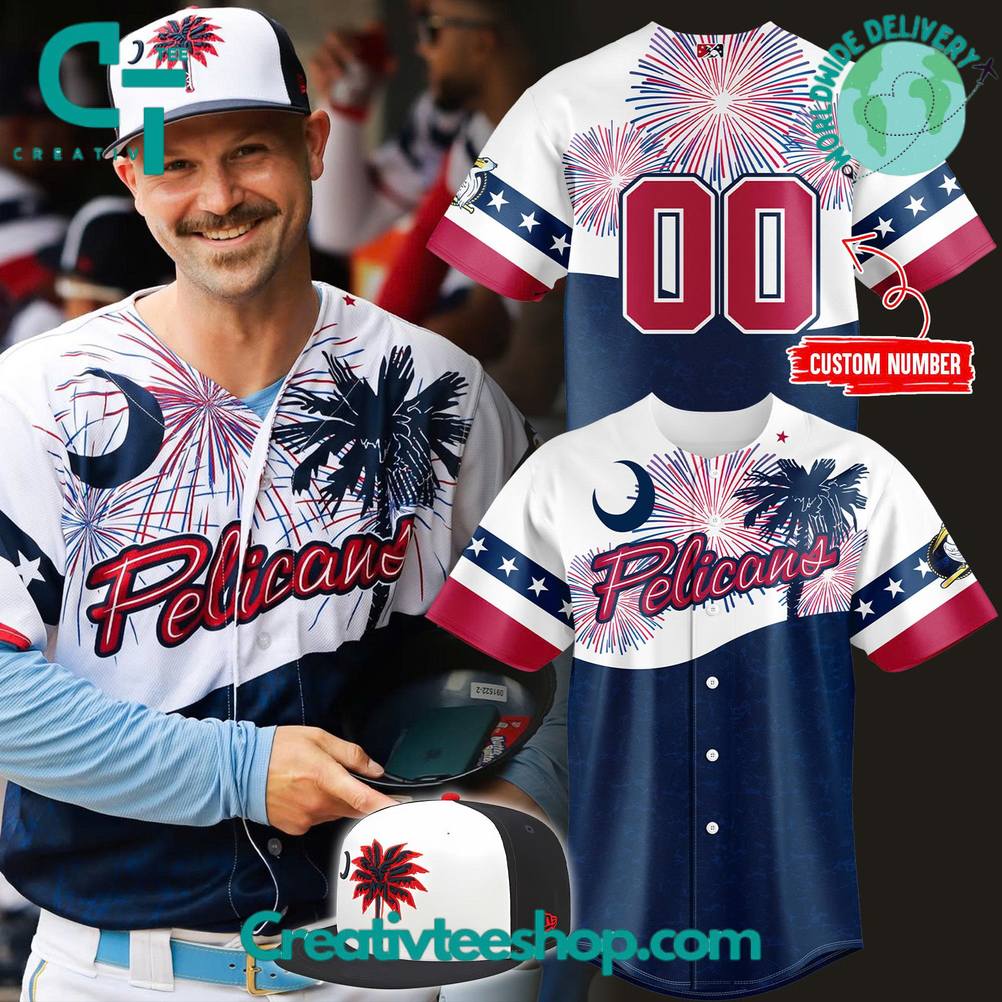 Myrtle Beach Pelicans Independence Day 2025 Personalized Baseball Jersey