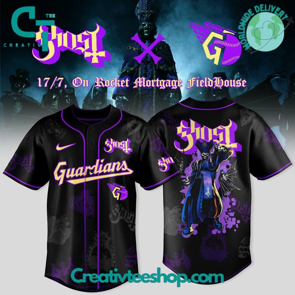 Cleveland Guardians x Ghost Band World Tour 2025 Special Baseball Jersey