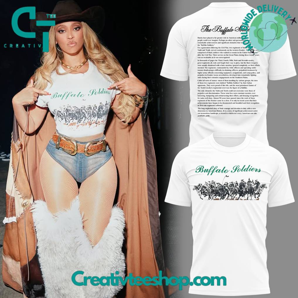 Beyonce Wearing Buffalo Soldier Special White Tee