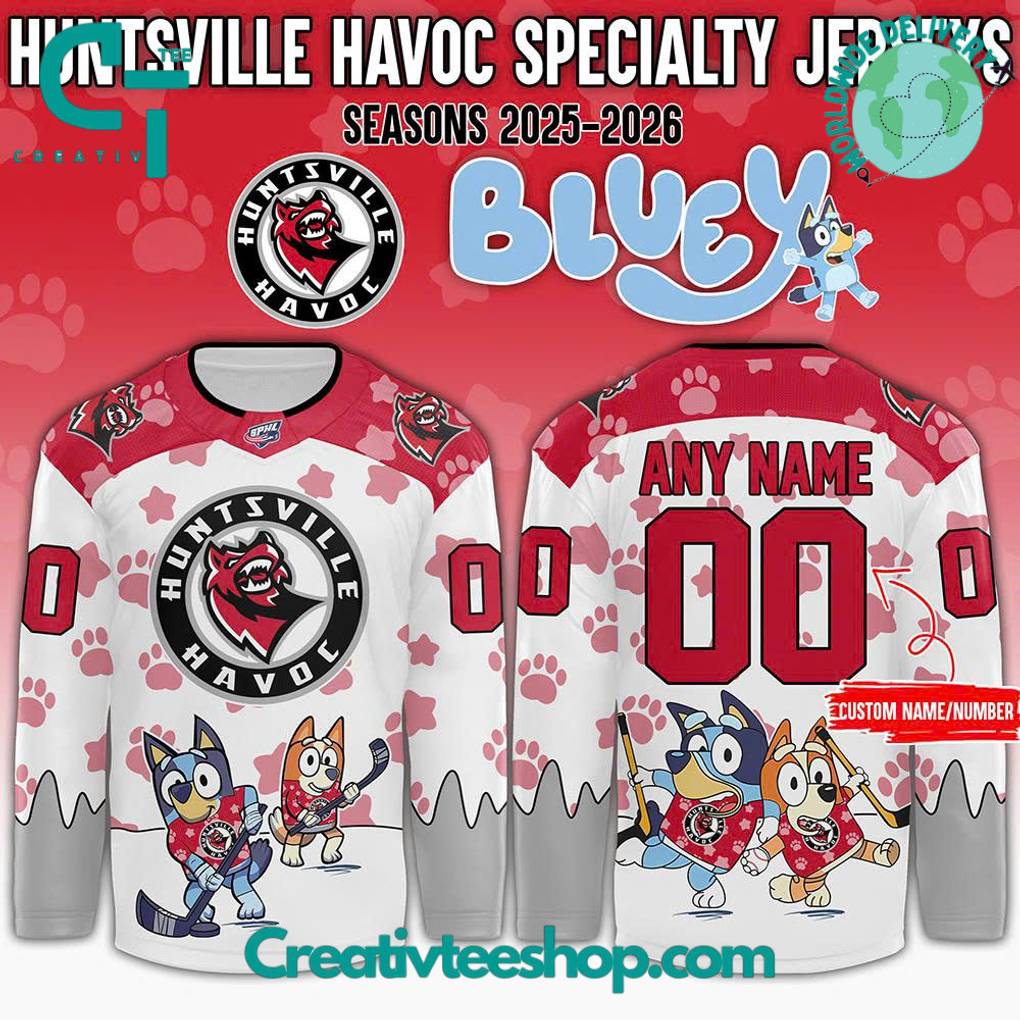 Huntsville Havoc x Bluey Day 2025 Hockey Jersey