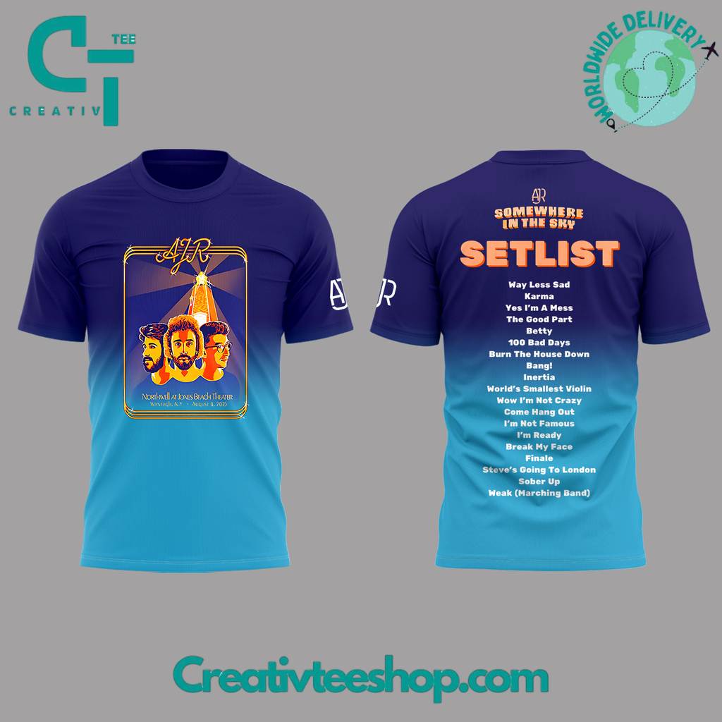 AJR Tour 2025 Setlist Special Shirt