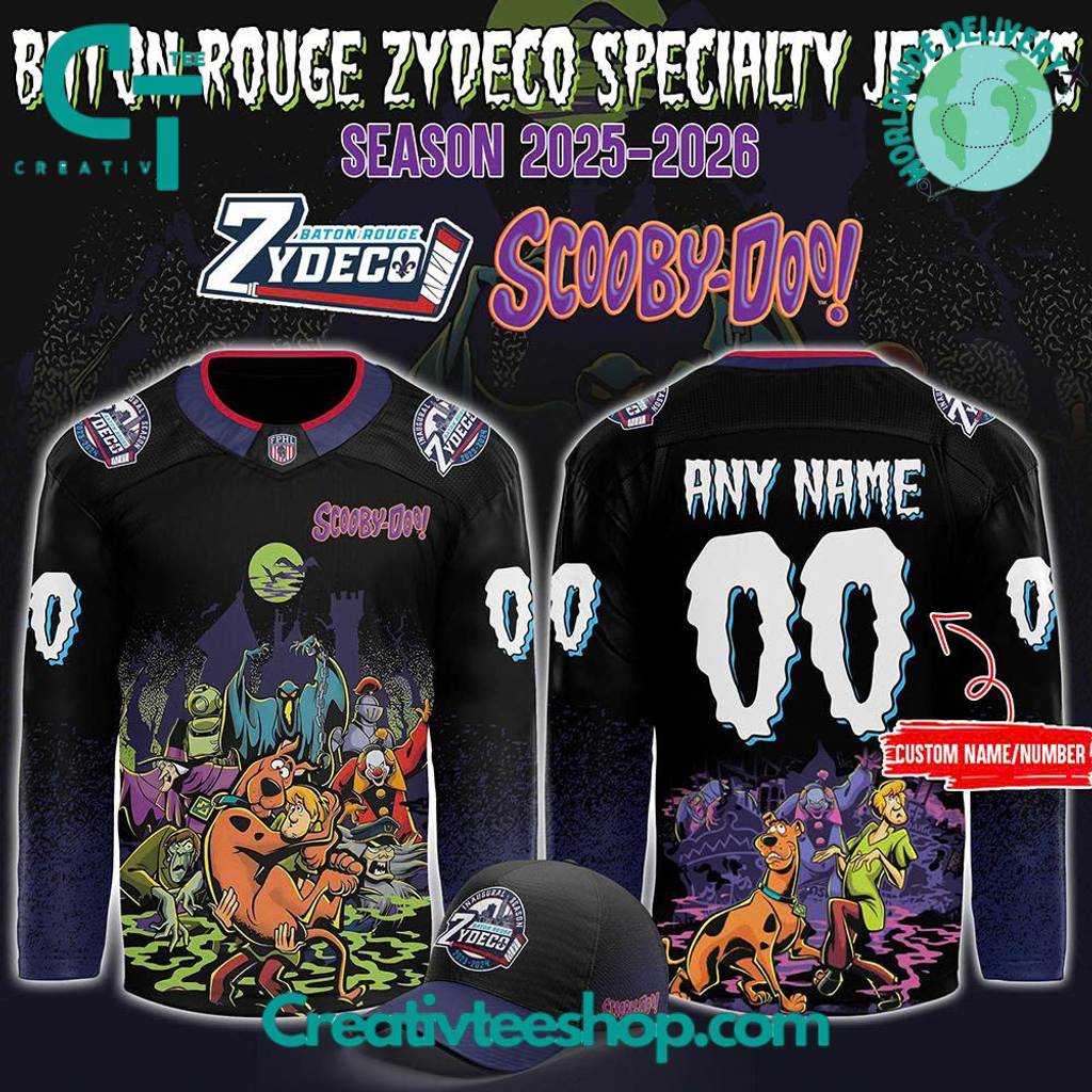 Baton Rouge Zydeco x Scooby-Doo Night 2025 Custom Hockey Jersey