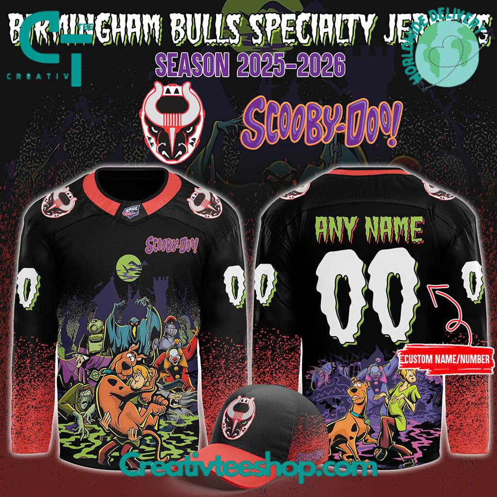 Birmingham Bulls x Scooby-Doo Night 2025 Custom Hockey Jersey