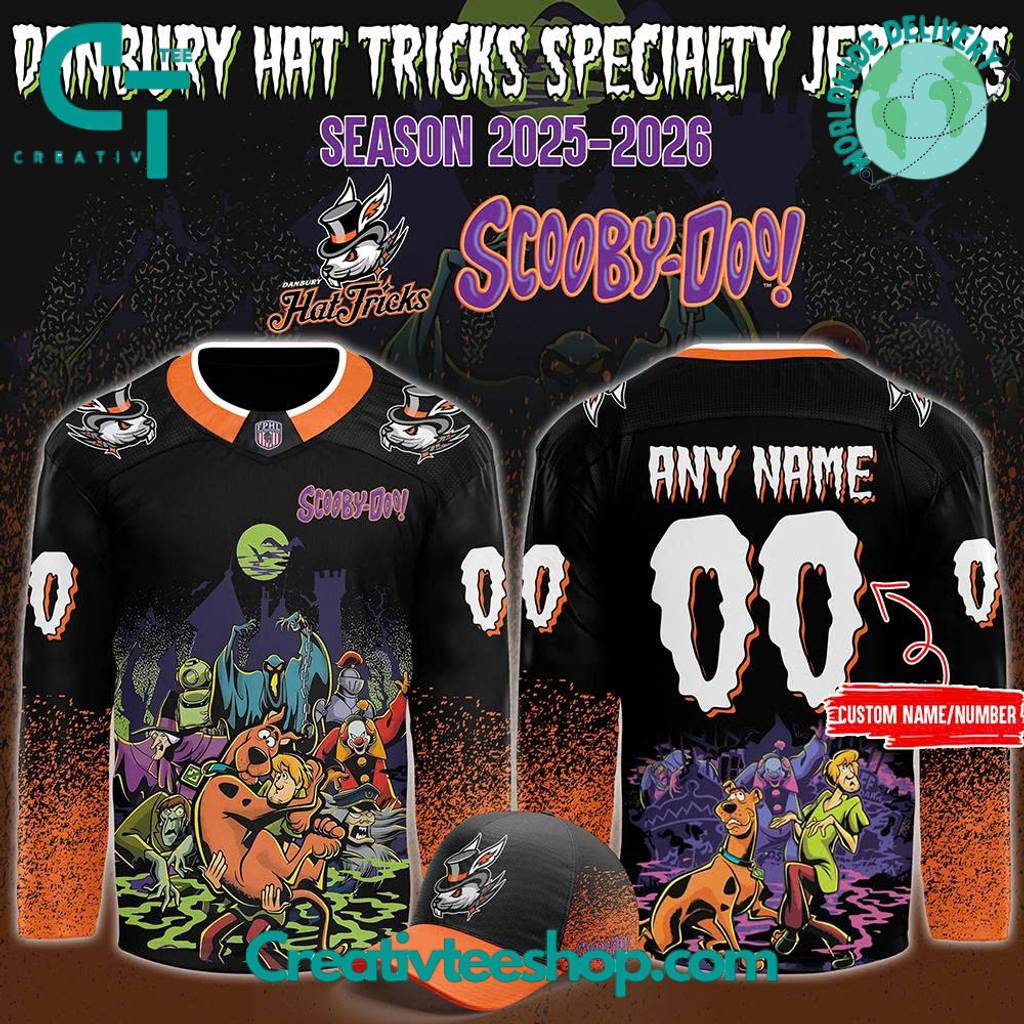 Danbury Hat Tricks x Scooby-Doo Night 2025 Custom Hockey Jersey