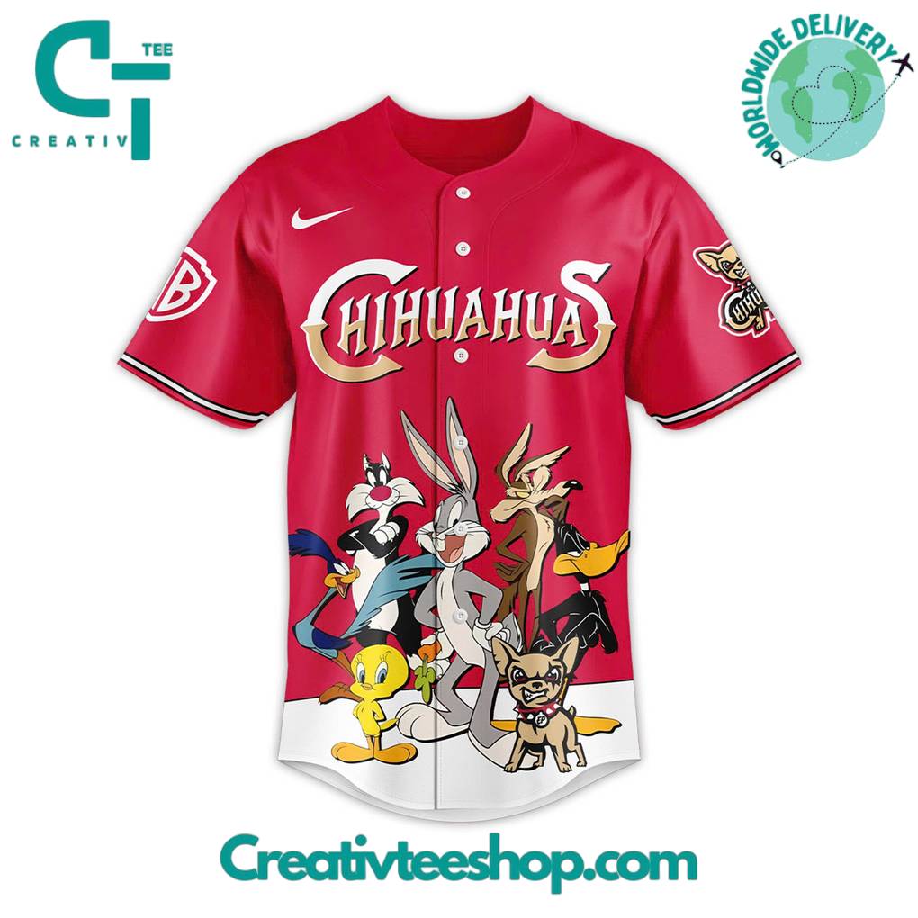 El Paso Chihuahuas x Looney Tunes Custom Baseball Jersey