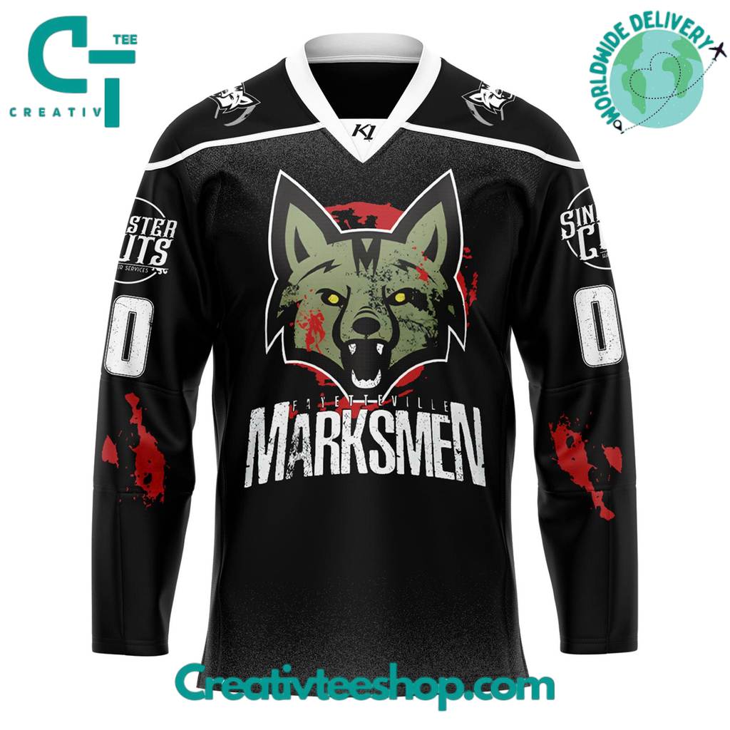 Fayetteville Marksmen “Sinister Cuts” 2025 Special Hockey Jersey