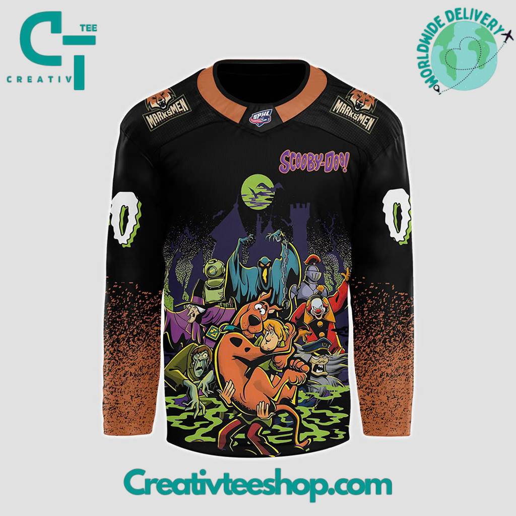 Fayetteville Marksmen x Scooby-Doo Night 2025 Custom Hockey Jersey