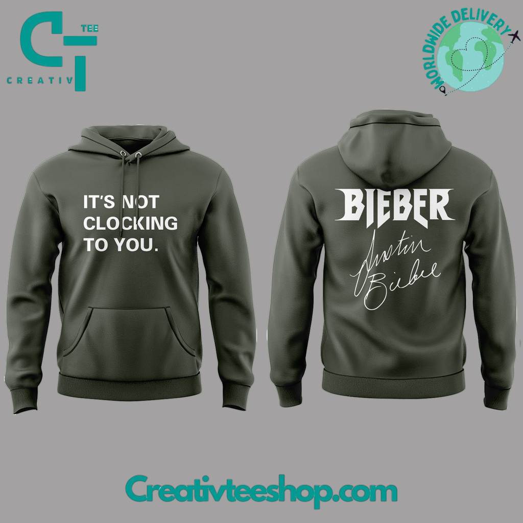 Justin Bieber “It’s Not Clocking to You” Special Grey Hoodie