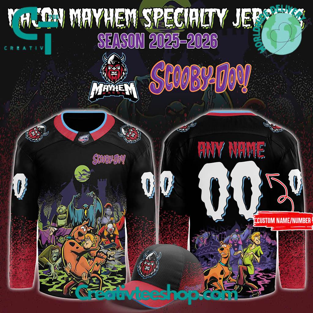 Macon Mayhem x Scooby-Doo Night 2025 Custom Hockey Jersey