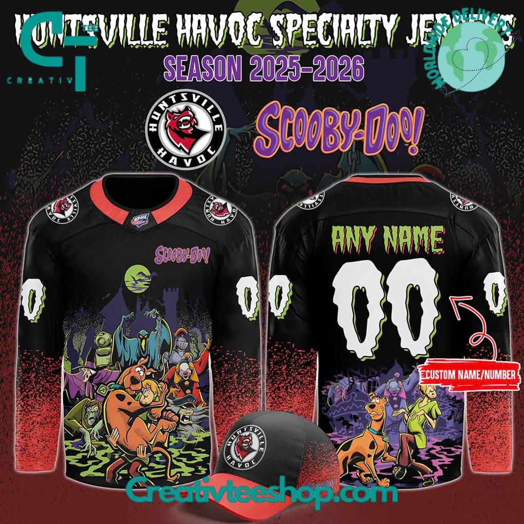 Huntsville Havoc x ScooByDoo Night 2025 Custom Hockey Jersey