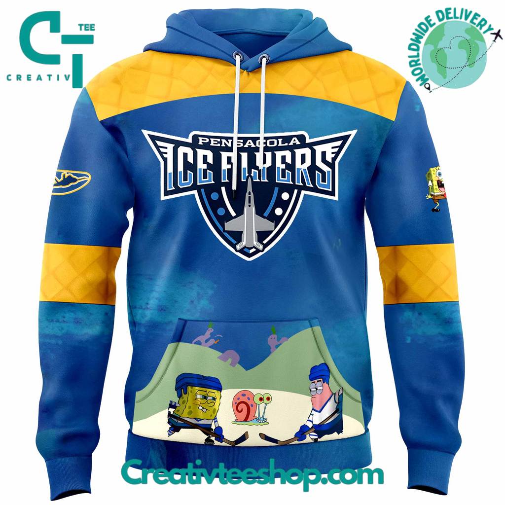 Pensacola Ice Flyers x Spongebob Squarepants Special Hoodie