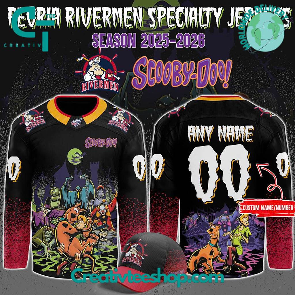 Peoria Rivermen x Scooby-Doo Night 2025 Custom Hockey Jersey