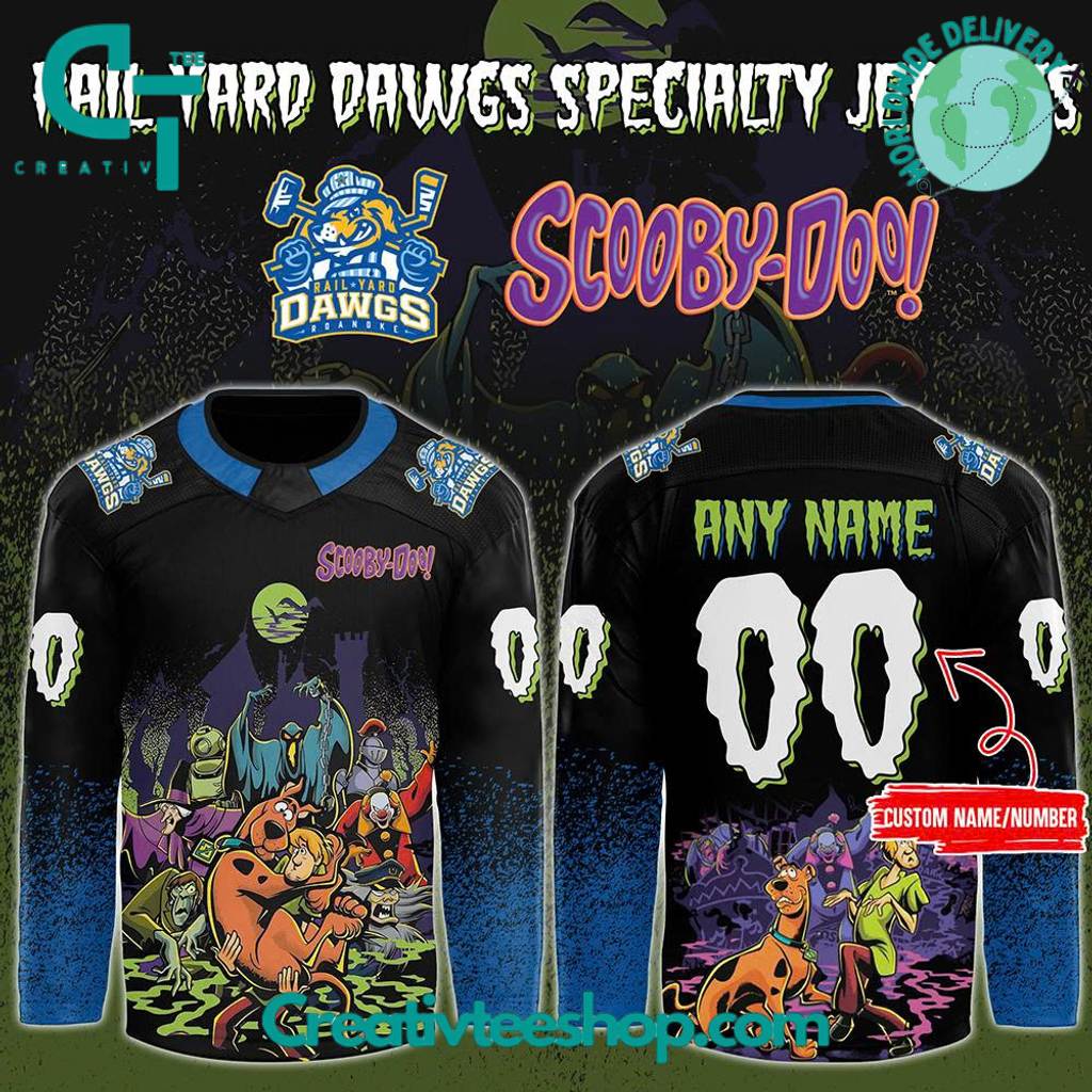 Roanoke Rail Yard Dawgs x Scooby-Doo Night 2025 Custom Hockey Jersey