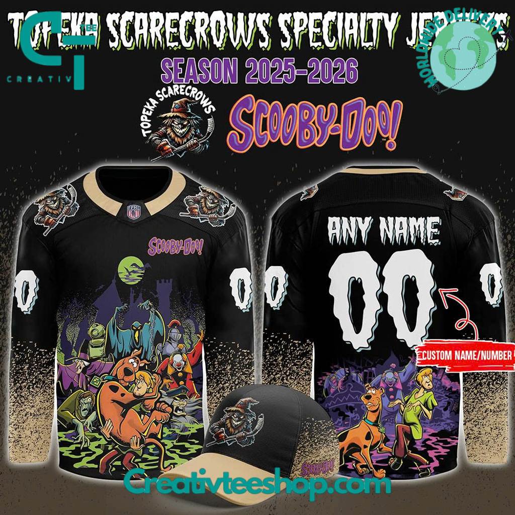 Topeka Scarecrows x Scooby-Doo Night 2025 Custom Hockey Jersey