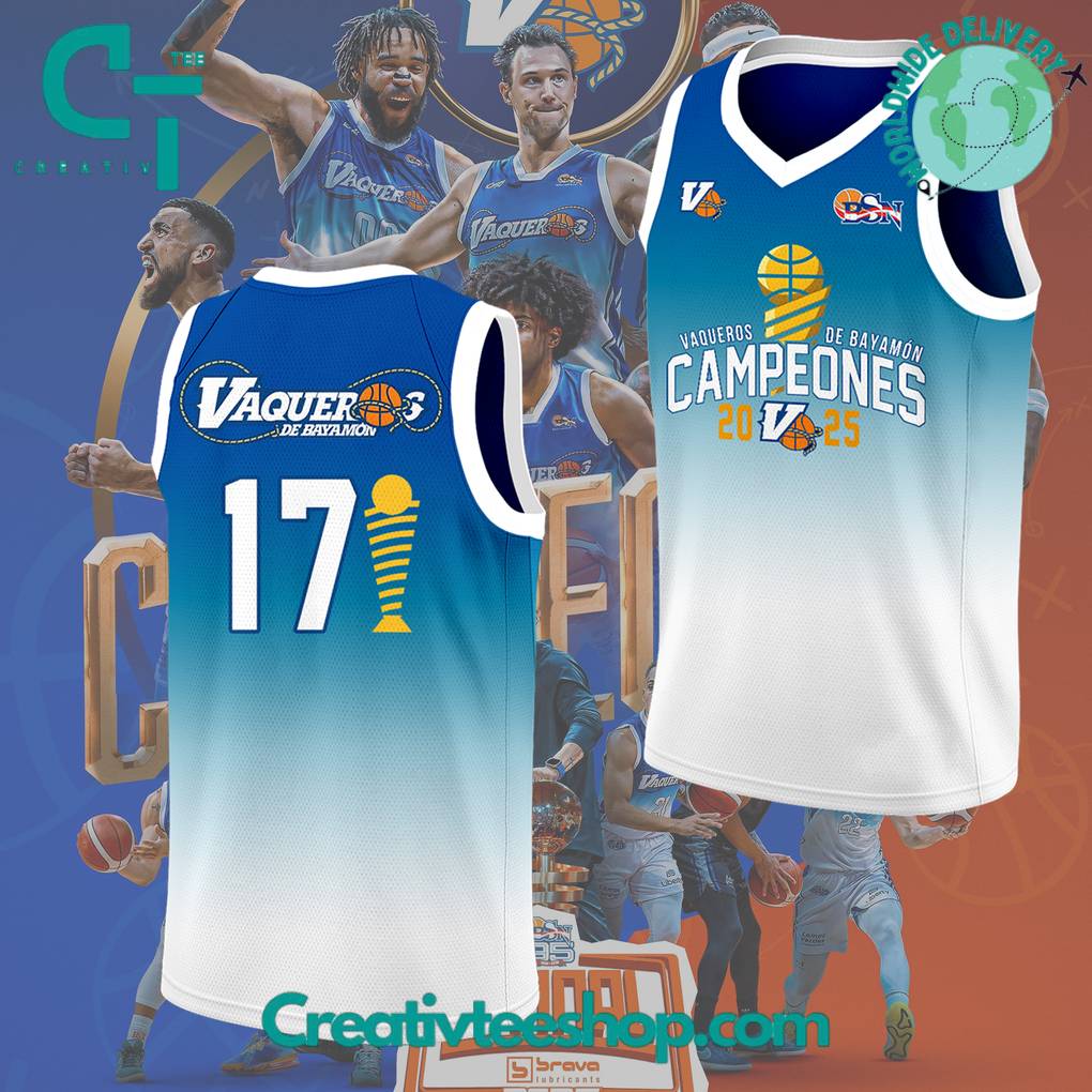 Vaqueros de Bayamon Champions Baloncesto Superior Nacional 2025 Basketball Jersey