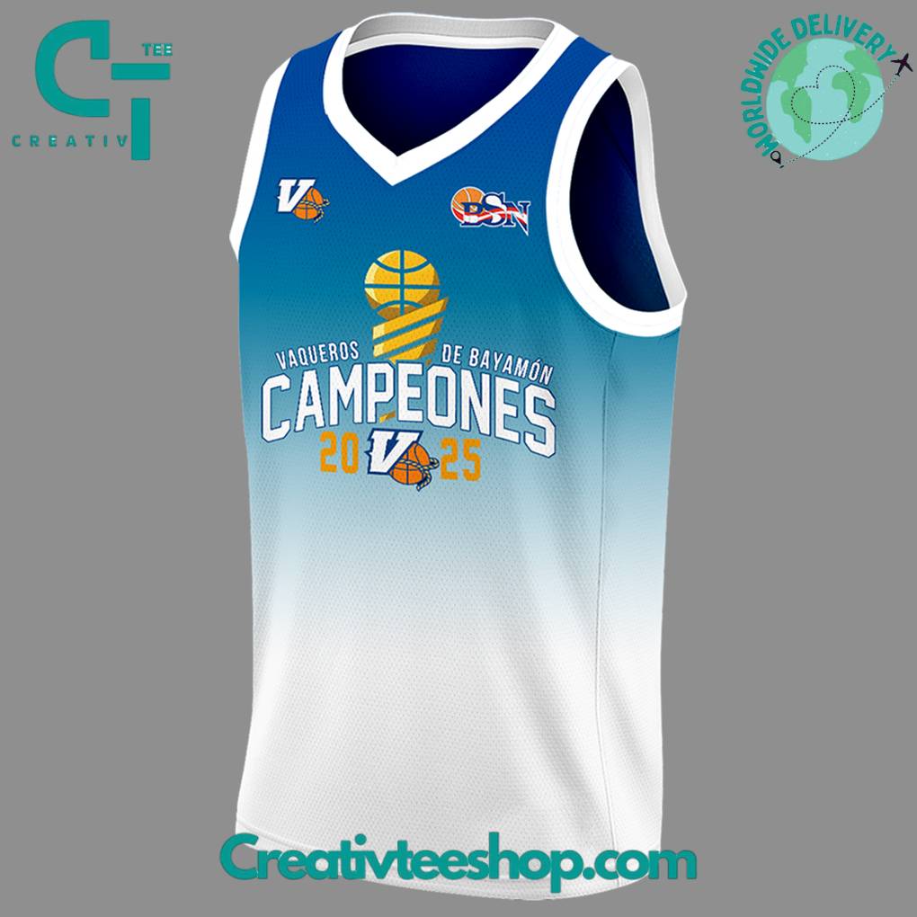 Vaqueros de Bayamon Champions Baloncesto Superior Nacional 2025 Basketball Jersey