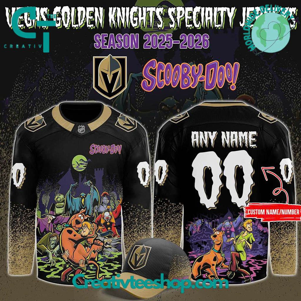 Vegas Golden Knights x Scooby-Doo Night 2025 Custom Hockey Jersey