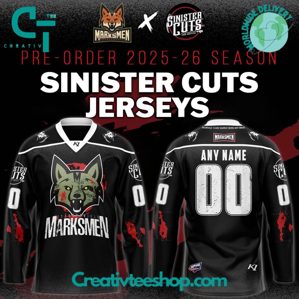 Fayetteville Marksmen “Sinister Cuts” 2025 Special Hockey Jersey